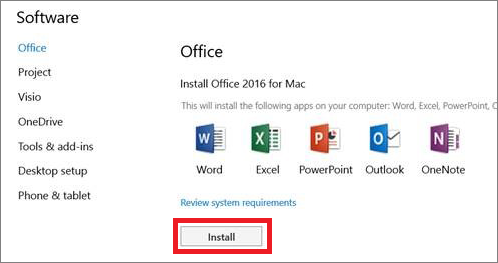 Office 365 Download Mac 2016